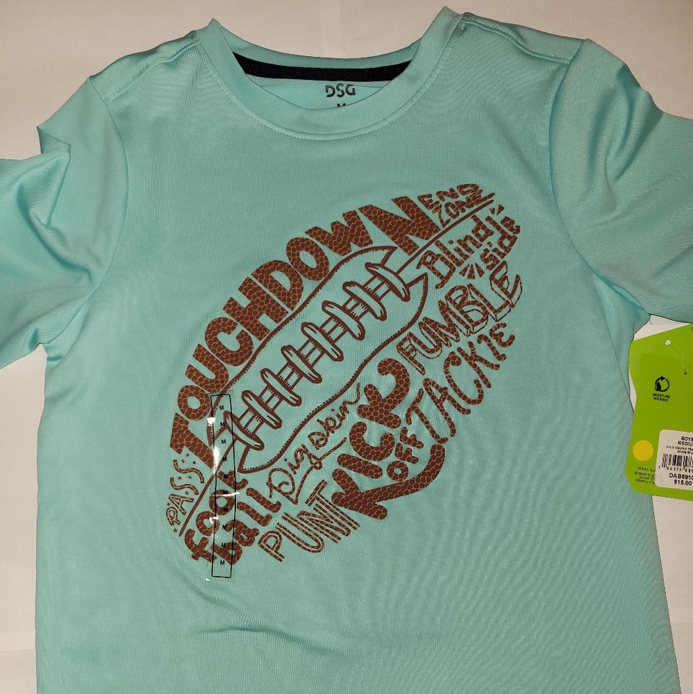 DSG Boys' Graphic Training T-Shirt, Medium, Aruba